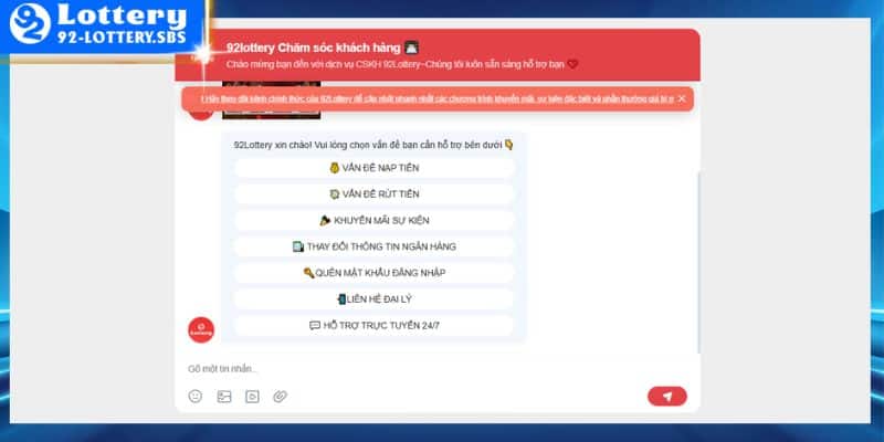 Các tình huống người chơi cần liên hệ 92lottery ngay