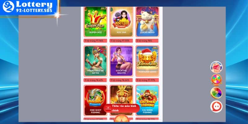Cách truy cập account 92lottery qua app của nhà cái