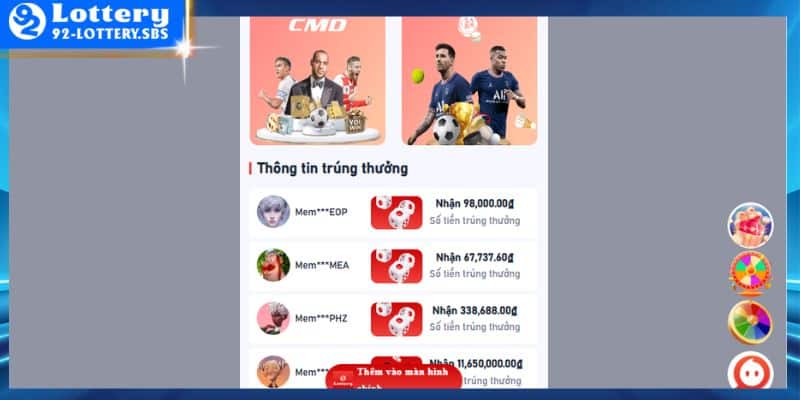 Thành tựu hoạt động vượt trội của nhà cái 92lottery